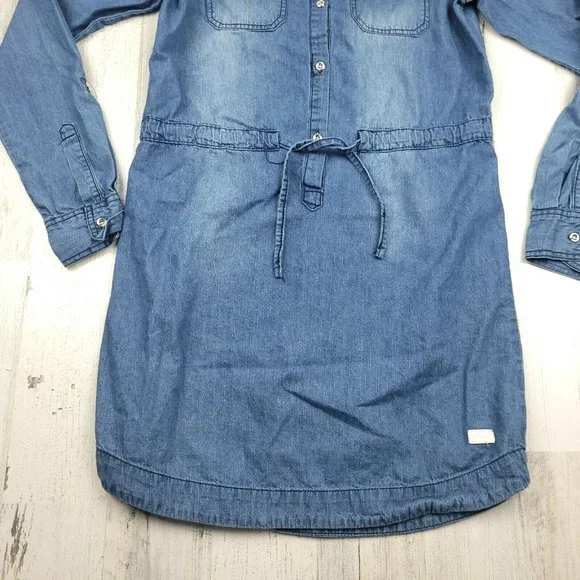 7 For All Mankind Denim Jeans Button Front girls Dress Pockets Size XL